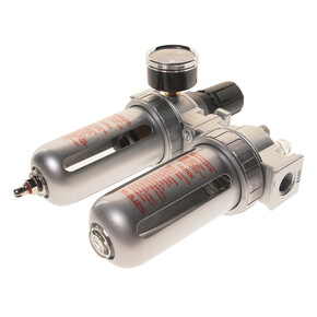 Блок подготовки воздуха (лубрикатор,осушитель) 3/8” металл. переключ. 215PSI 2500л/мин. 125мл JTC