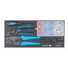 HOEGERT Набор обжимных клещей 158 шт., ложемент EVA