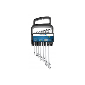 HOEGERT Набор комбинированных ключей 8-19 мм, 7 шт., сталь CrV, DIN 3113