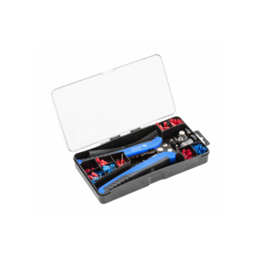 HOEGERT Клещи зачистные с набором клемм 200 элементов