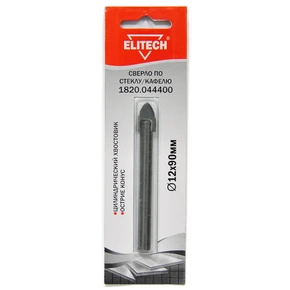 Сверло 12х90мм стекло Elitech 1820.044400