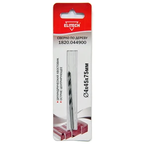 Сверло 4х75мм дерево Elitech 1820.044900