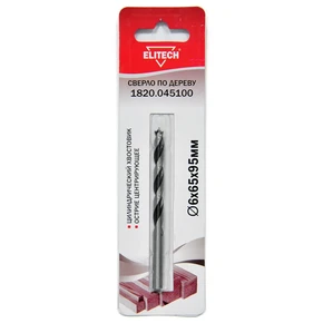Сверло 6х95мм дерево Elitech 1820.045100