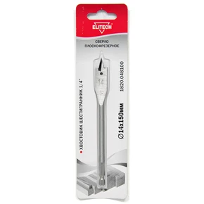 Сверло 14х150мм HEX1/4' перо Elitech 1820.048100