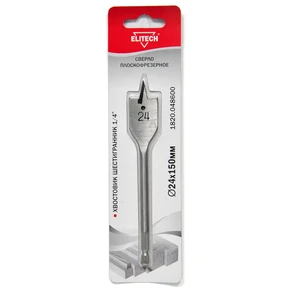 Сверло 24х150мм HEX1/4' перо Elitech 1820.048600