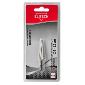 Сверло 4-12мм HEX1/4' ступенчатое Elitech 1820.049100