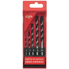 Набор сверл по бетону 5шт Elitech 1820.049400