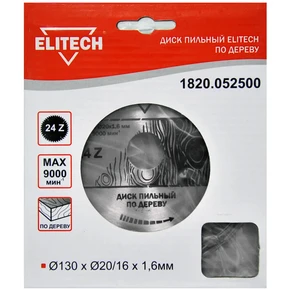 Диск пильный 130х20/16 24зуб Elitech 1820.052500