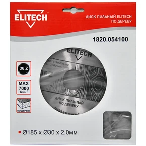 Диск пильный 185х30 36зуб Elitech 1820.054100