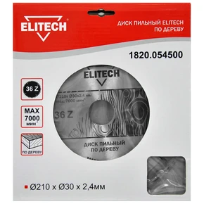 Диск пильный 210х30 36зуб Elitech 1820.054500