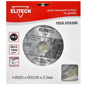 Диск пильный 200х32/30 36зуб Elitech 1820.055200