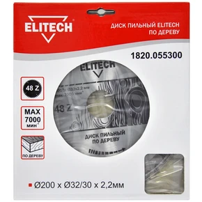 Диск пильный 200х32/30 48зуб Elitech 1820.055300
