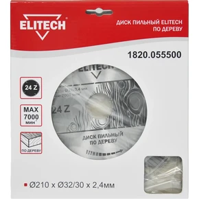 Диск пильный 210х32/30 24зуб Elitech 1820.055500