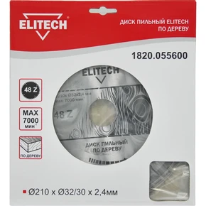 Диск пильный 210х32/30 48зуб Elitech 1820.055600