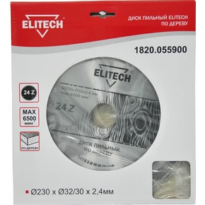 Диск пильный 230х32/30 24зуб Elitech 1820.055900