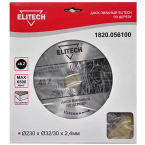 Диск пильный 230х32/30 48зуб Elitech 1820.056100