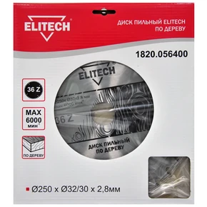 Диск пильный 250х32/30 36зуб Elitech 1820.056400
