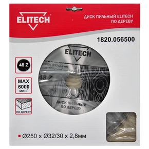 Диск пильный 250х32/30 48зуб Elitech 1820.056500
