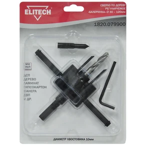 Сверло 30-120мм дерево Elitech 1820.079900