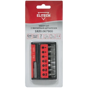 Набор бит 7 предметов Elitech 1820.067900