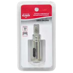 Коронка алмазная 20мм Elitech 1820.081000