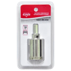 Коронка алмазная 30мм Elitech 1820.081400