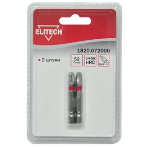 Набор бит PH3 50мм 2шт Elitech 1820.072000