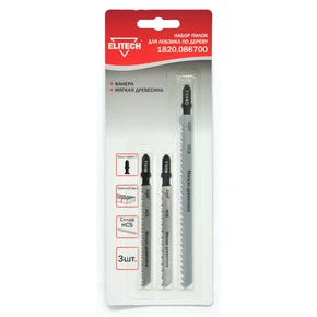 Набор пильных полотен 3шт Elitech 1820.086700