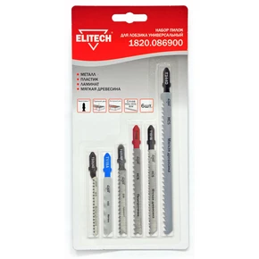 Набор пильных полотен 6шт Elitech 1820.086900