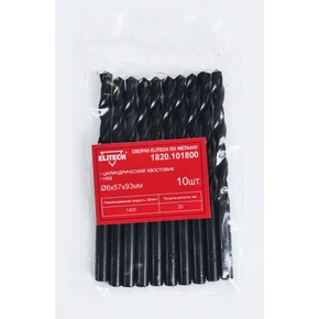 Сверло HSS 6.0х93 1шт Elitech 1820.101800