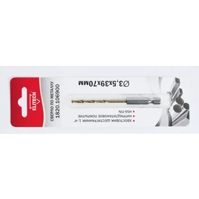 Сверло 3.5х70 HSS-G+TiN HEX1/4' Elitech 1820.106900