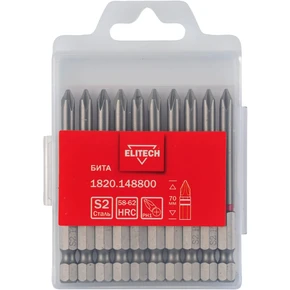 Бита PH1 70мм 1шт Elitech 1820.148800