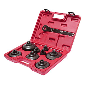 Съемник фильтров масляных 9 предметов чашка в кейсе JTC