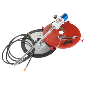 Нагнетатель смазки (солидолонагнетатель) пневматический 200л, 30г/ход, шланг 6м JTC