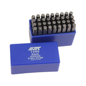 Клейма буквенные кириллица 3мм (HRC 60+-2град. DIN 1451) JTC