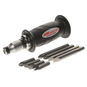 Отвертка ударная с набором бит,резиновой ручкой 9 предметов JTC