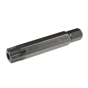 Бита TORX Т60Hх75мм 10мм удлиненная S2 JTC