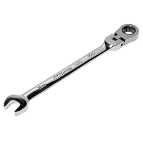 Ключ комбинированный 10х10мм трещоточный шарнирный JTC