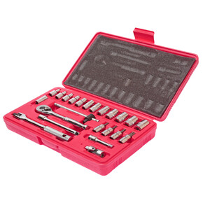 Набор головок торцевых и насадок 1/4