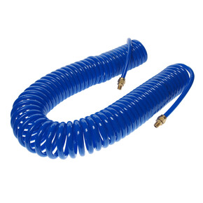 Шланг компрессора 8х12мм 15м спиральный с резьбовыми наконечниками 1/4