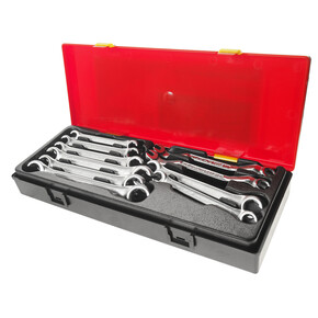 Набор ключей разрезных евро-типа 10 предметов в кейсе JTC