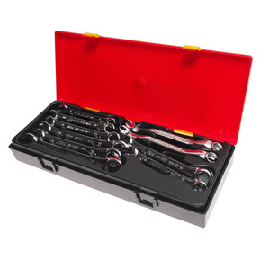Набор ключей разрезных с зеркальной полировкой 10 предметов в кейсе JTC