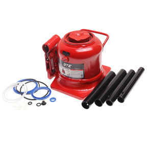 GTE-TH820002 - Домкрат бутылочный 20т 150-245мм низкопрофильный 2-х плунжерный GTE - 
Грузоподъемность: 20 т
Привод : гидравлический
Тип: двухштоковый, укороченный
Мин.высота подхвата: 15 см
Макс.высота подхвата: 24,5 см
Ход штока: 95 мм
Ход выдвижного ви