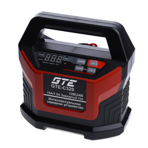 GTE-C320 - Устройство зарядное 12-24V 20A 200Ач GTE - 
Вход: 220-240 В, 50-60 Гц
Выход: 12В/2А,4А,6А,8А,10А,15А или 24В/3.5А,7.5А или 12В/20А, 300с(БУСТ)
Мощность: 350 Вт


Особенности:

Предназначено для зарядки вс