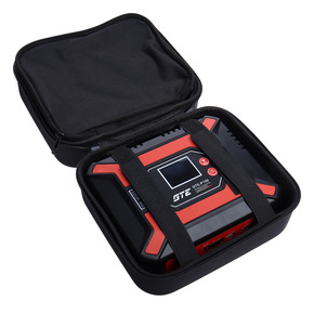 GTE-P150 - Устройство пусковое 5-19V 450А 12000мА/ч (power bank) с компрессором GTE - 
Емкость: 12000мАч USB 5В/2А, 5В/1А
Прикуриватель: 16В/10А
Компрессор: 10 Бар
Вход: 5В/2.4А
Выход: 16В/3.5А, 19В/3.5А
Пусковой ток: 450 А&#