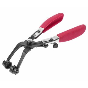 JTC-1028A - Съемник хомутов изогнутый с фиксатором JTC - Съемник 
Предназначен для снятия хомутов. 
Оснащен фиксаторами положения, подходит для снятия нижнего патрубка радиатора. 
Захват изогнут на 45 градусов. 
Толщина рабочей части и