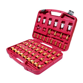 JTC-4627 - Набор адаптеров для тестирования автокондиционера (VW,AUDI) в кейсе JTC - 
	В набор входят различные адаптеры для тестирования системы кондиционирования на предмет утечек.
	Предназначен для проверки расширительного клапана, осушителя,