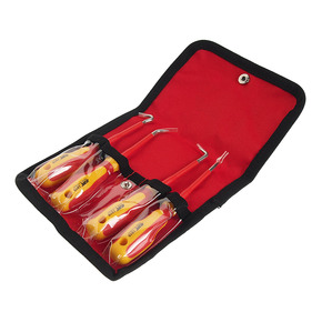 JTC-I019 - Набор крючков изолированных 4 предмета JTC - 
НАБОР КРЮЧКОВ ИЗОЛИРОВАННЫХ 4 ПРЕДМЕТА JTC
Одобрено 1000 в. IEC 60900: 2004
Специально разработанные крючки 4-х форм
Удобно использовать в узких местах
Применимо к: уплотнительным кольцам, уплотните