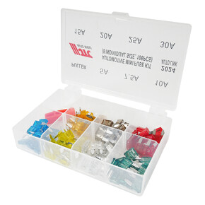 JTC-2024 - Предохранитель 5-30А мини 106шт. в боксе JTC - 
 В комплекте:
 
 Размеры: 5 А, 7.5 А, 10 А, 15 А, 20 А, 25 А, 30 А х15 шт. каждого размера.
 Съемник - 1 шт.
 

 Всего: 106 шт.
 Упаковка: прочный пластиков