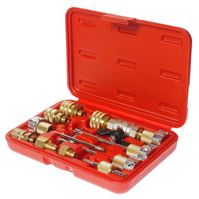 JTC-1360A - Приспособление для снятия и установки клапанов автокондиционера в кейсе JTC - 
 Применение комплекта позволяет заменить клапаны кондиционера без разгерметизации системы и потери хладагента.
 В комплект входит фиксирующее приспособлен